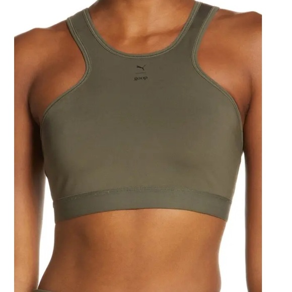 PUMA  X Goop Sports Bra - Grape Leaf Size Large - Picture 1 of 6